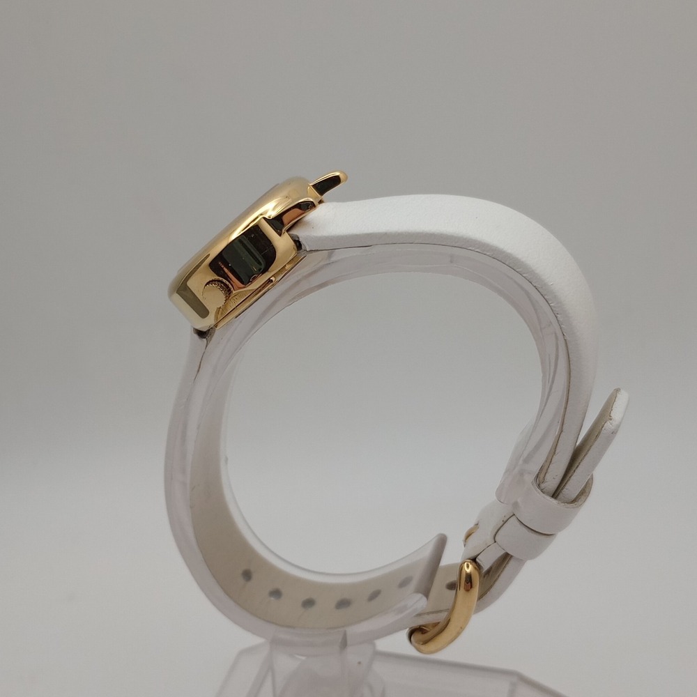 Marc by Marc Jacobs Cat Face Watch Gold Tone White Leather 22.5mm New Battery‎ - Picture 8 of 16